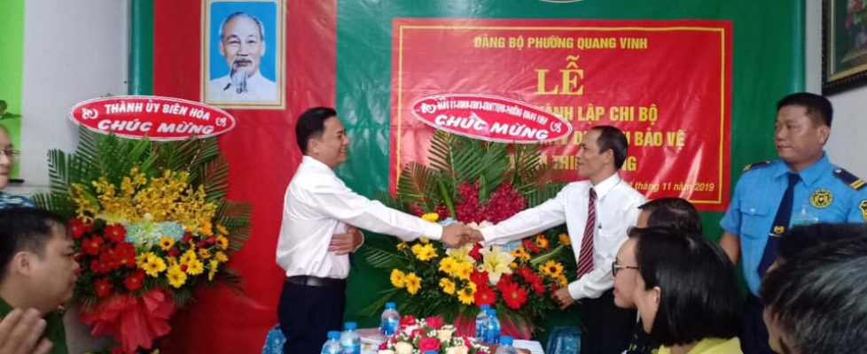 Lễ công bố thành lập chi bộ Công ty TNHH MTV Dịch vụ bảo vệ Đồng Nai Thiên Long